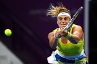 Aryna Sabaelnka at the Qatar Total Open 2020